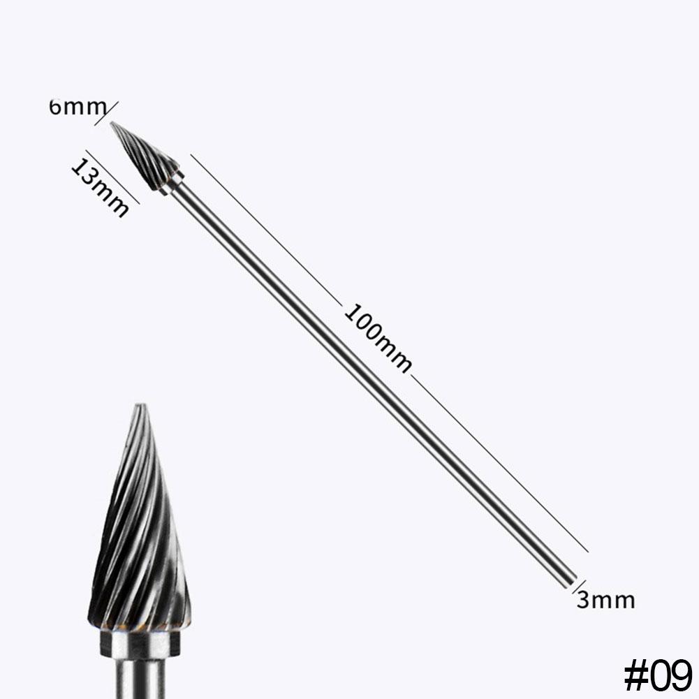 Extra Lang 100mm Rotationsraspel Feile Schnitzen Schleifer Schleifwerkzeuge Hartmetallfräser Legierungsbits Fräser Bohrer Für Metall Wook