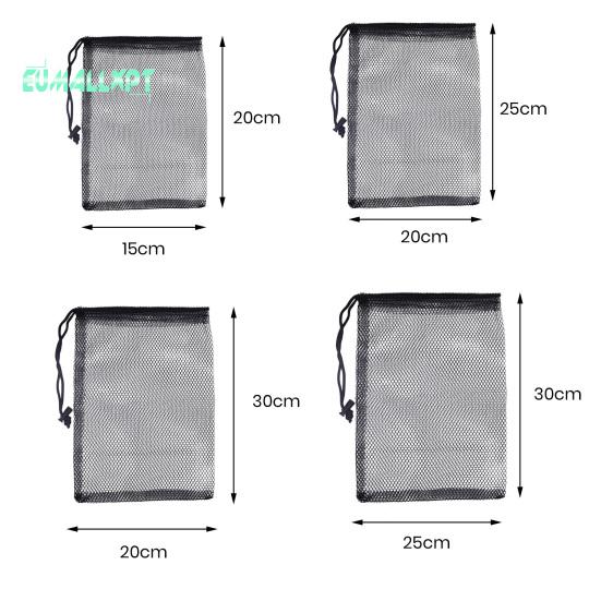 Large Capacity Drawstring Mesh Golf Ball Bag - Portable, Quick Drying, Foldable Nylon Net for Heavy-Duty, Multi-functional Storage