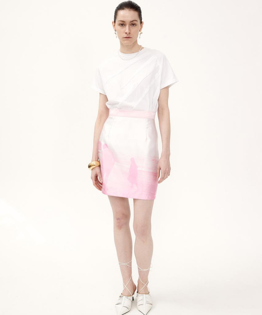 KIME Printed Mini Skirt (Pink)