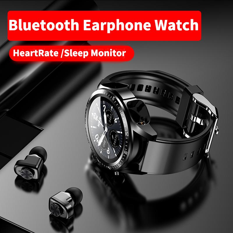 Tws 2 In 1 Blue Tooth Earphone Smart Watch Hifi Music Headset 1.28 Inch Heart Rate Sports Earbuds Wireless Headphone Smartw