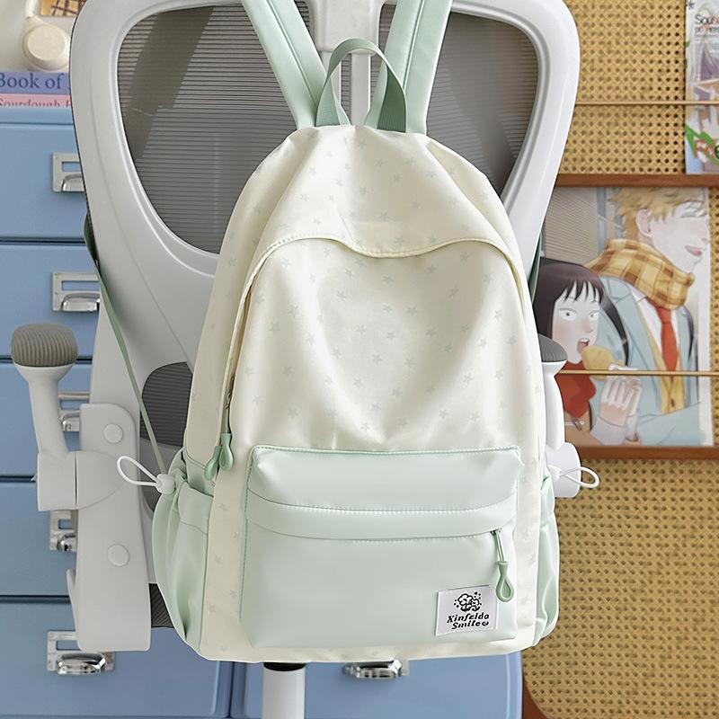 Schoolbag Japanese Simple Star Printing Student Schoolbag College Style Small Fresh Casual Light Large Capacity Backpack Tide