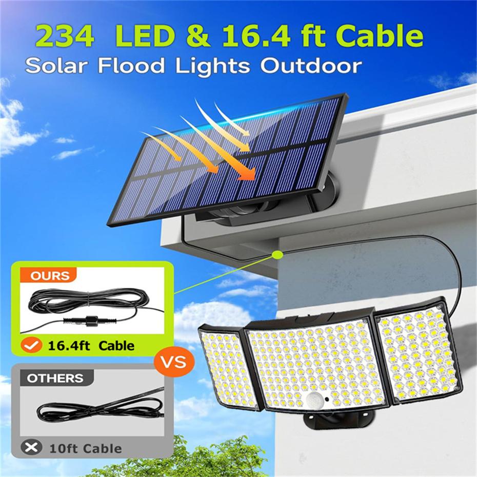 234 LED Split Solar Motion Sensor Outdoor Lights,Solar Flood Lights, Waterproof Outside Solar Powered Security Spot Lights