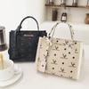 Printed Portable Vegetable Basket Bag, New Women's Bag, Handbag Bag, High-end Bag, Messenger Women's Leisure