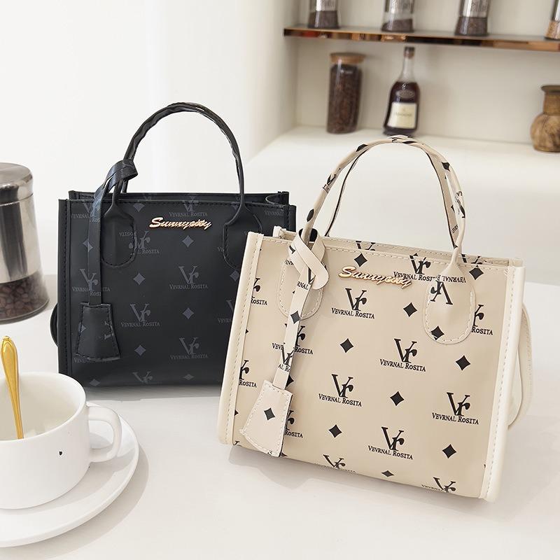 Printed Portable Vegetable Basket Bag, New Women's Bag, Handbag Bag, High-end Bag, Messenger Women's Leisure