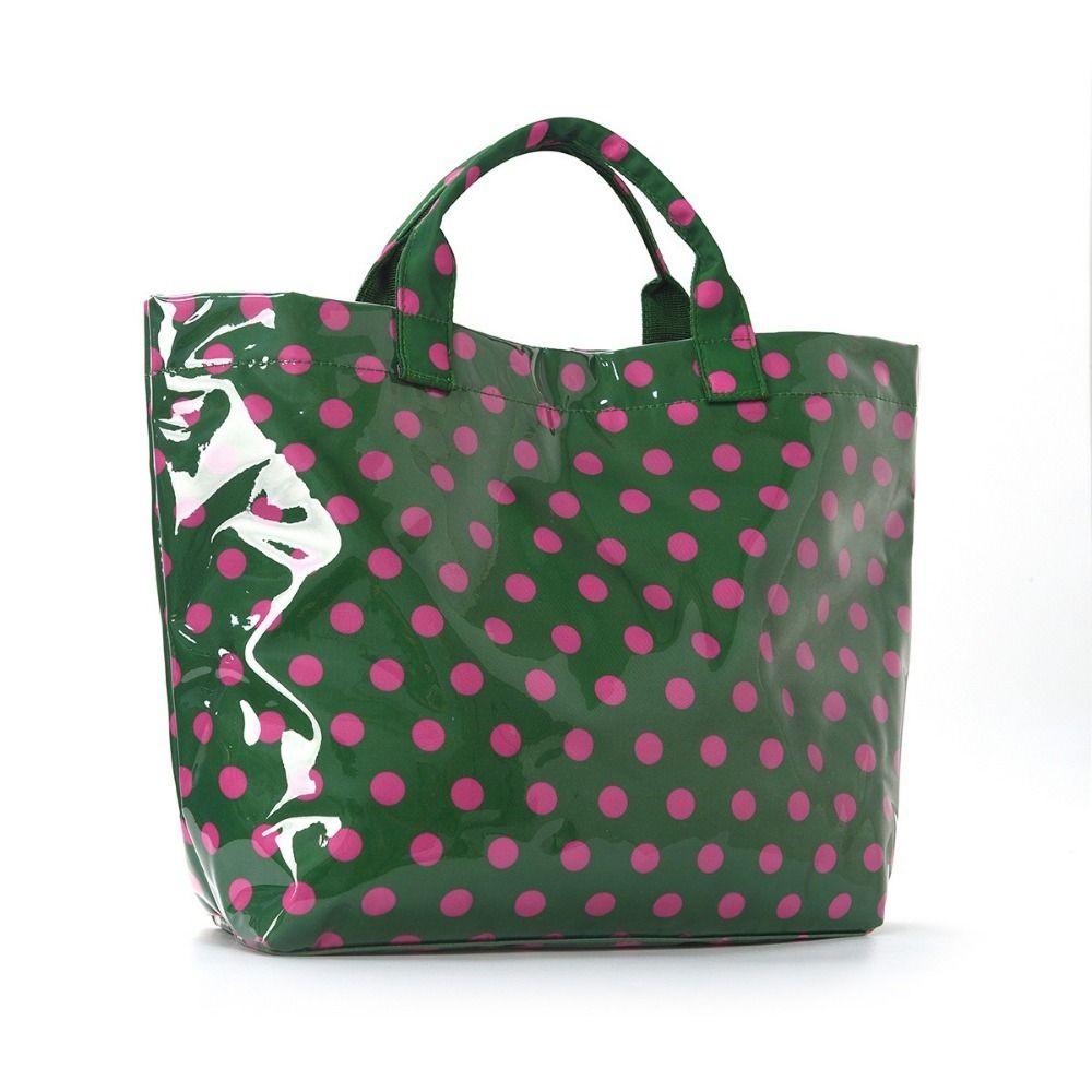 Multifunctional Polka Dot Tote Bag Waterproof Beach Bag Fashion PVC Handbag Swimming