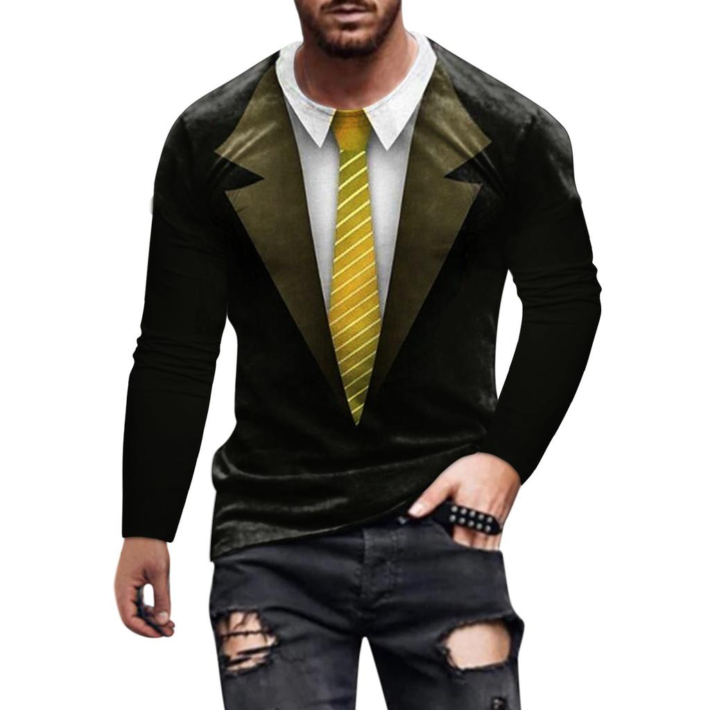 Dámské tričko s kulatým výstřihem, dlouhým rukávem a 3D potiskem