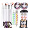Nail Pen Designer Nail Dotting Tool with 15pcs Nail Painting Brushes