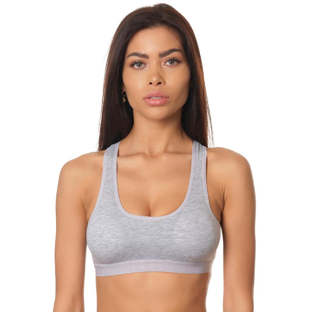 Sport-Bustier mit gekämmter Watte und dickem Riemen