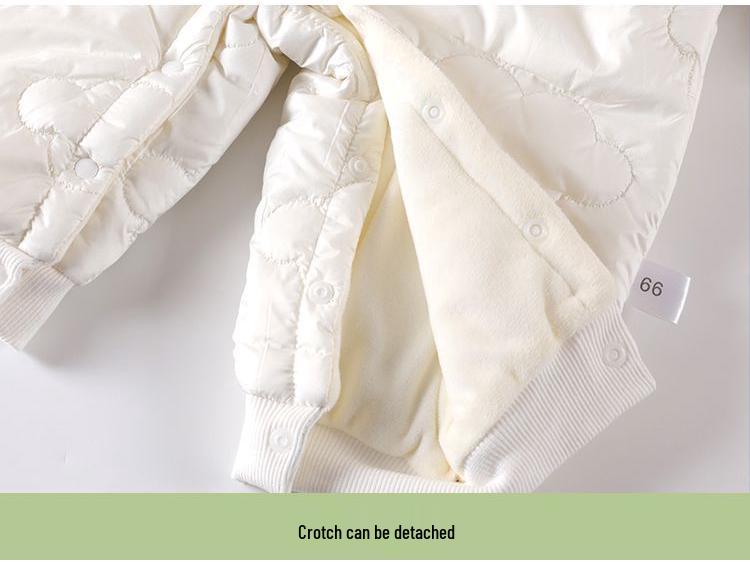 Warm Baby Cotton Padded Winter Romper - Infant Girl Outdoor Crawling Onesie