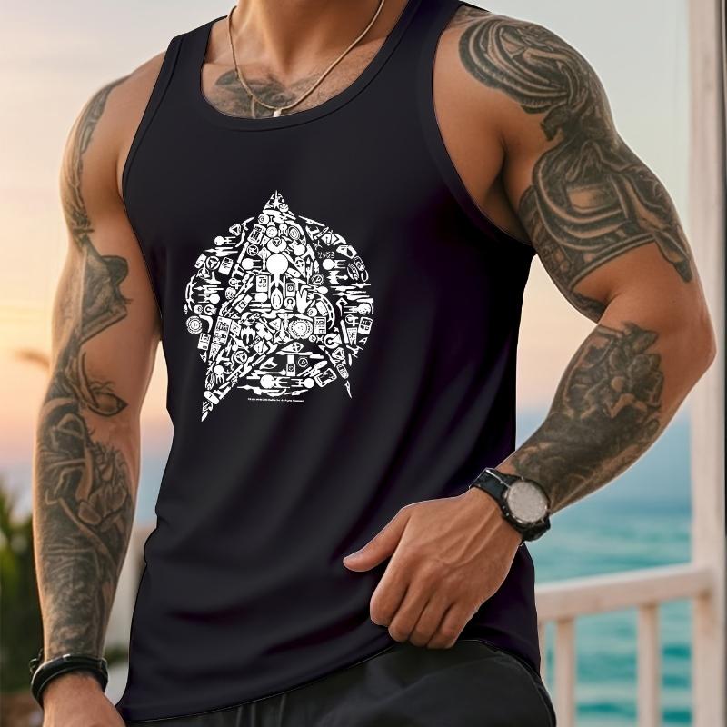 

Anti-Static, Men s Tank Top, Perfect for Work From Home XXL чорний