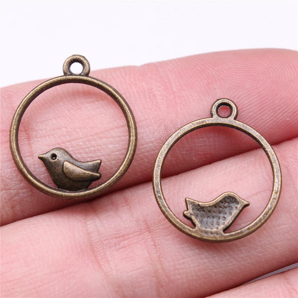 

Чоловічі ювелірні вироби з підвісками «Пташки» Масивні персоналізовані товари для мистецтва A54-10pcs-18x20mm