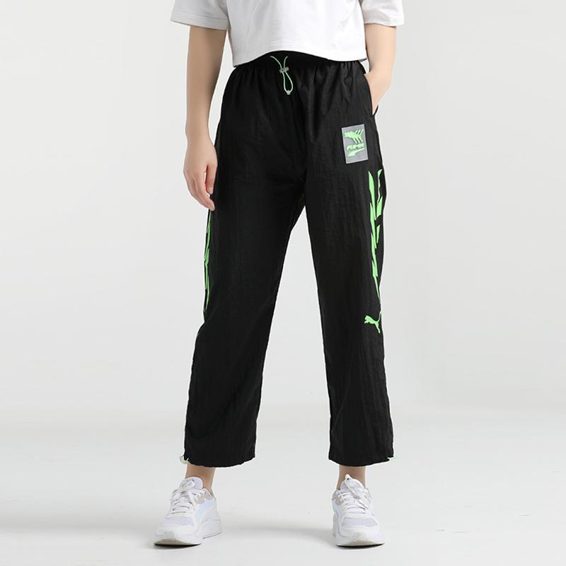 Puma Evide Track Pant Woven Windproof Sports Casual Long Pants Women Pants Black 599193-01