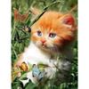 DIY 5D Diamond Painting Fluffy Kitty Diamond Mosaic Cross Stitch Kits Home Decoration Full Round Diamond Embroidery