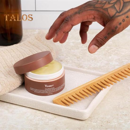 1/2 Stück Haut-Körperbutter für Männer, 120 g, Sheabutter, beruhigende Wirkung, ernährungsphysiologische Vorteile, intensive Feuchtigkeitsversorgung, Jojobaöl, leichte Feuchtigkeitscreme