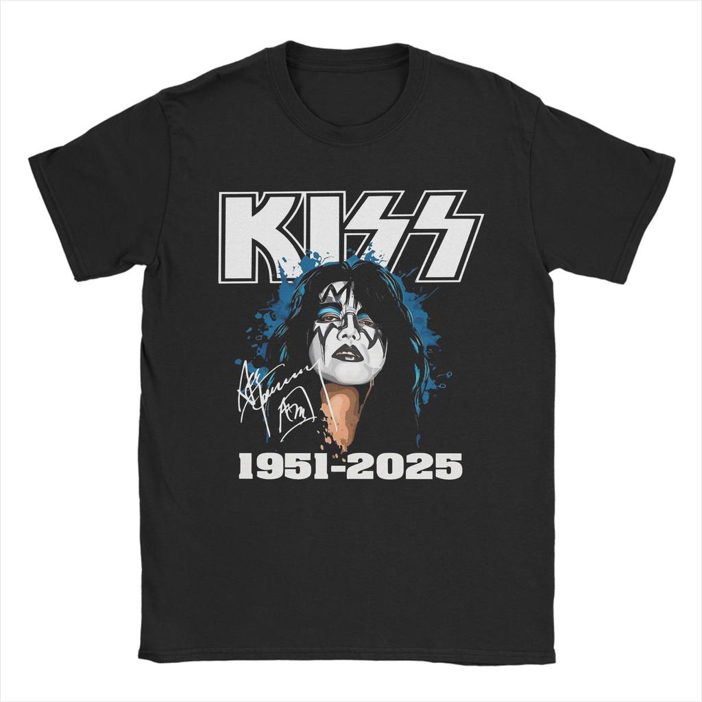Rip Ace Frehley The Spaceman 1951-2025 kiss band Apparel Men Women T Shirt 100% Cotton Tee New Arrival  T-shirt Clothing