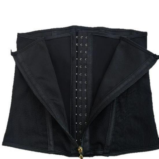 Waist Cincher Corset: Zipper, 9 Bones, Tummy Control Yoga Exercise Trainer