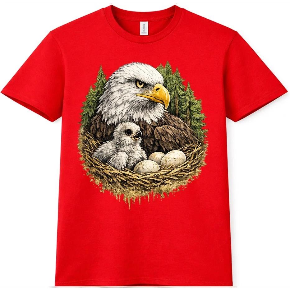 Bald Eagle T-Shirt Baby Chick Nest Bird Lover Gift Nature Wildlife Graphic Tee XL