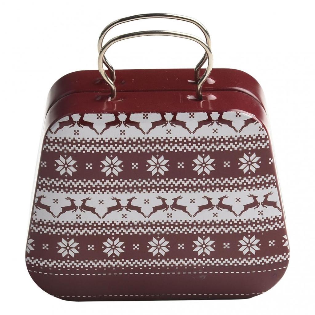 Christmas Cookie Tin with Handle Stylish Way to Carry Your Festive Treats