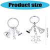 Scientific Microscope and Flask Keychain Set Accessory for Science Enthusiasts and Students Sturdy Alloy Materials