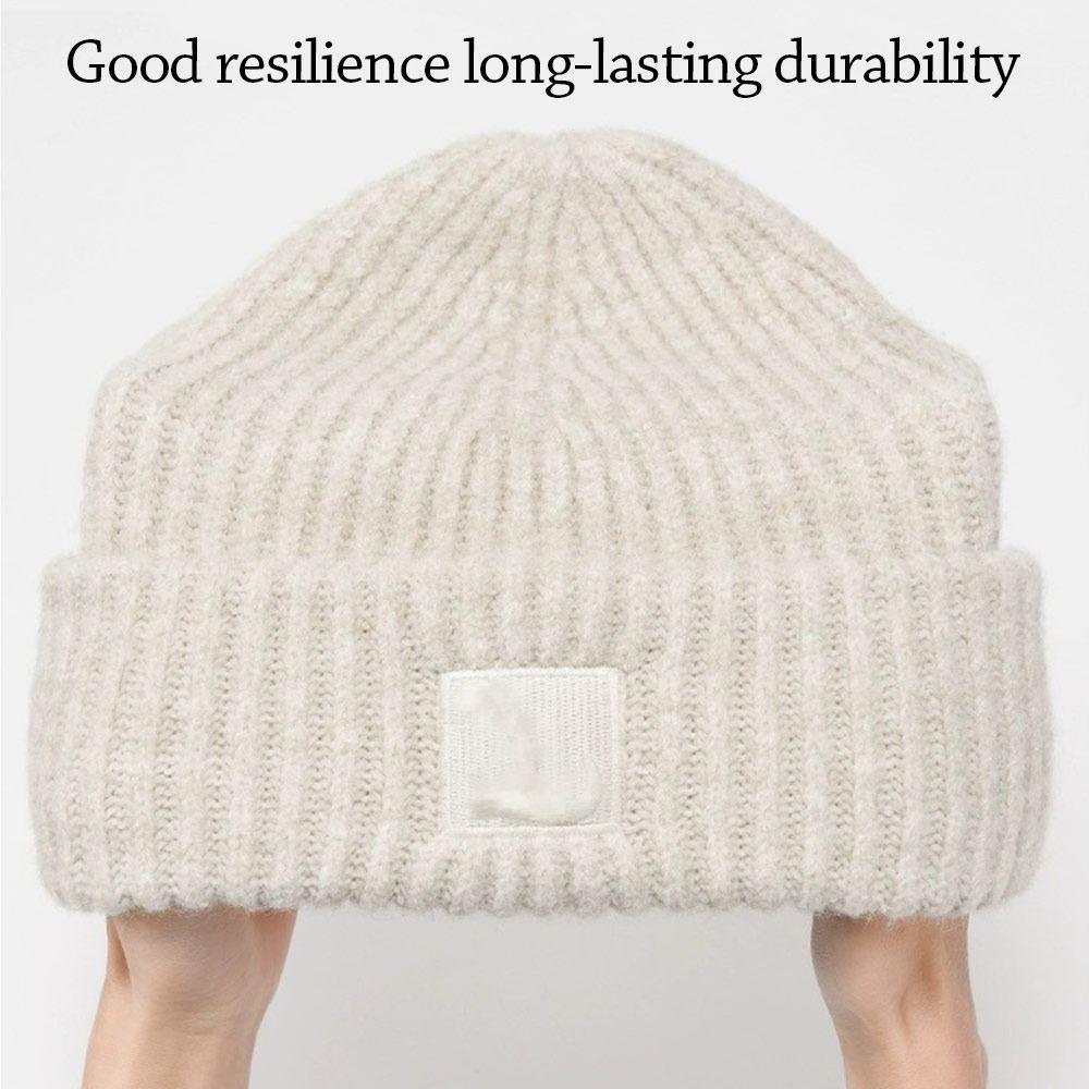 Casual Knitted Beanies Solid Color Unisex Warm Hat Windproof Hip-hop Bonnet Men