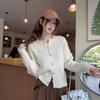 2025 Elegant Korean Style Retro Cable Knit Cardigan - Short, Versatile, High-Quality Sweater Coat for Women