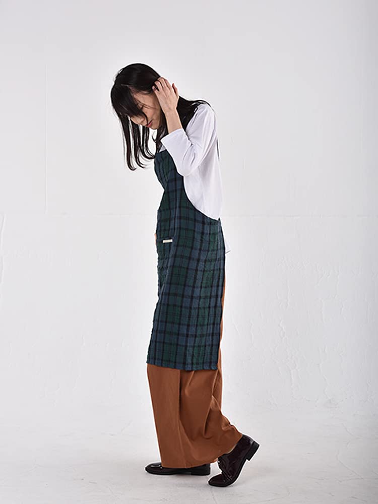 Back Cross Apron 209179 06 Black 83 x 84 cm [DD Intex] Watch/Green