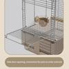 Folding 304 Stainless Steel Pet Cage Light Weight Rustproof Bird Cage With Secure Lock For Easy Transport