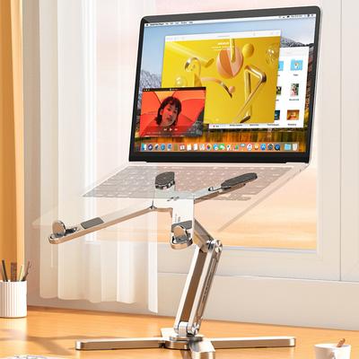 Suporte Dobrável para Laptop com Rotação 360°, Mesa para Notebook, Suporte de Liga de Alumínio, Suporte Portátil para Livro/Tablet com Dissipação de Calor