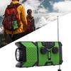 AM/FM/WB-Radio, Handkurbel, Solar- und batteriebetrieben, tragbar, mit Wetter-SOS-Warnung, LED-Taschenlampe für Camping und Notfälle (grün)