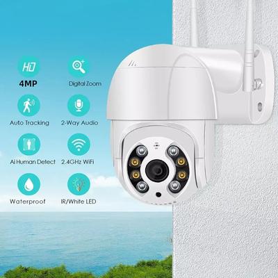 Bezprzewodowa kamera IP 4K bezpieczeństwo zewnętrzne Wifi kamera PTZ 4MP HD automatyczne śledzenie nadzór wideo kamera telewizji przemysłowej P2P Onvif ICsee