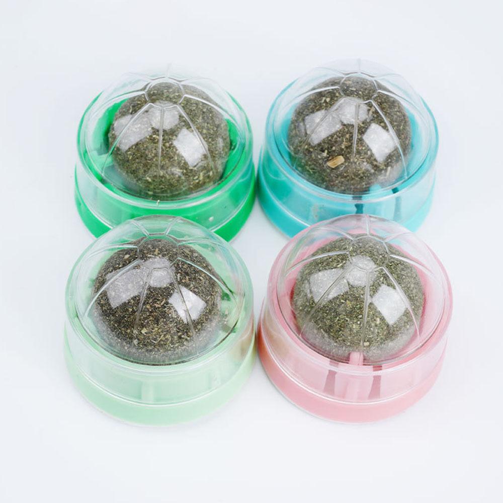 4Pcs The Catnip Cat Wall Stick-on Ball Toy Scratchers Treats Healthy Natural Removes Balls to Promote Digestion Cat Grass Snack