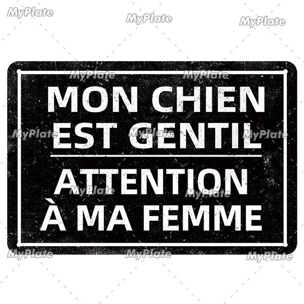 Attention Danger Words Metal Sign Vintage Plaque France Tin Sign Plate Wall Decor For Bar Club Man Cave Art Poster Custom