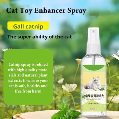 60ml Catnip Spray Natural Catnip Mist Spray for Stress Relief Kitten Attractive