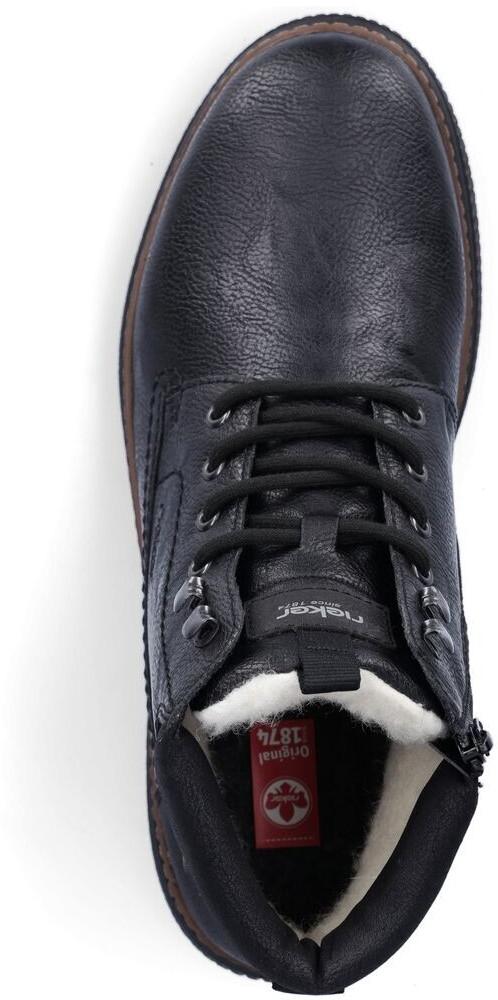 Ботинки Rieker B3342 на шнуровке широкие черные