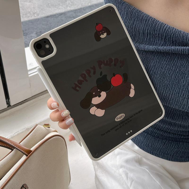 

Dachshund iPad Air 5 & 10th Gen Case - Cream White & Red Apple Design iPad mini6/7(8.3-inch)