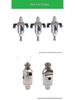 Stainless Steel Anti-Drip Triple-Fluid Air Atomizing Nozzle with Siphon and Circular Fan Spray