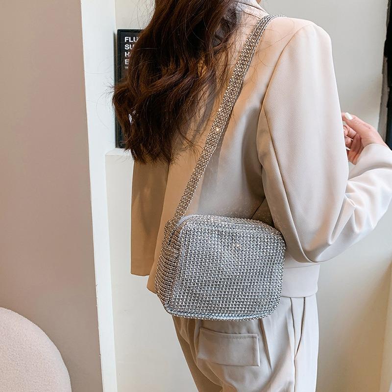 Diamond-encrusted Small Bag New Trendy and Versatile Women's Bag Banquet Clutch Bag Shoulder Bag Crossbody Bag
