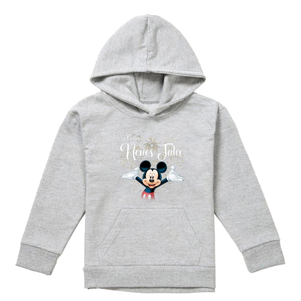 Disney Childrens/Kids German Mickey Mouse Firework Heather New Year Hoodie