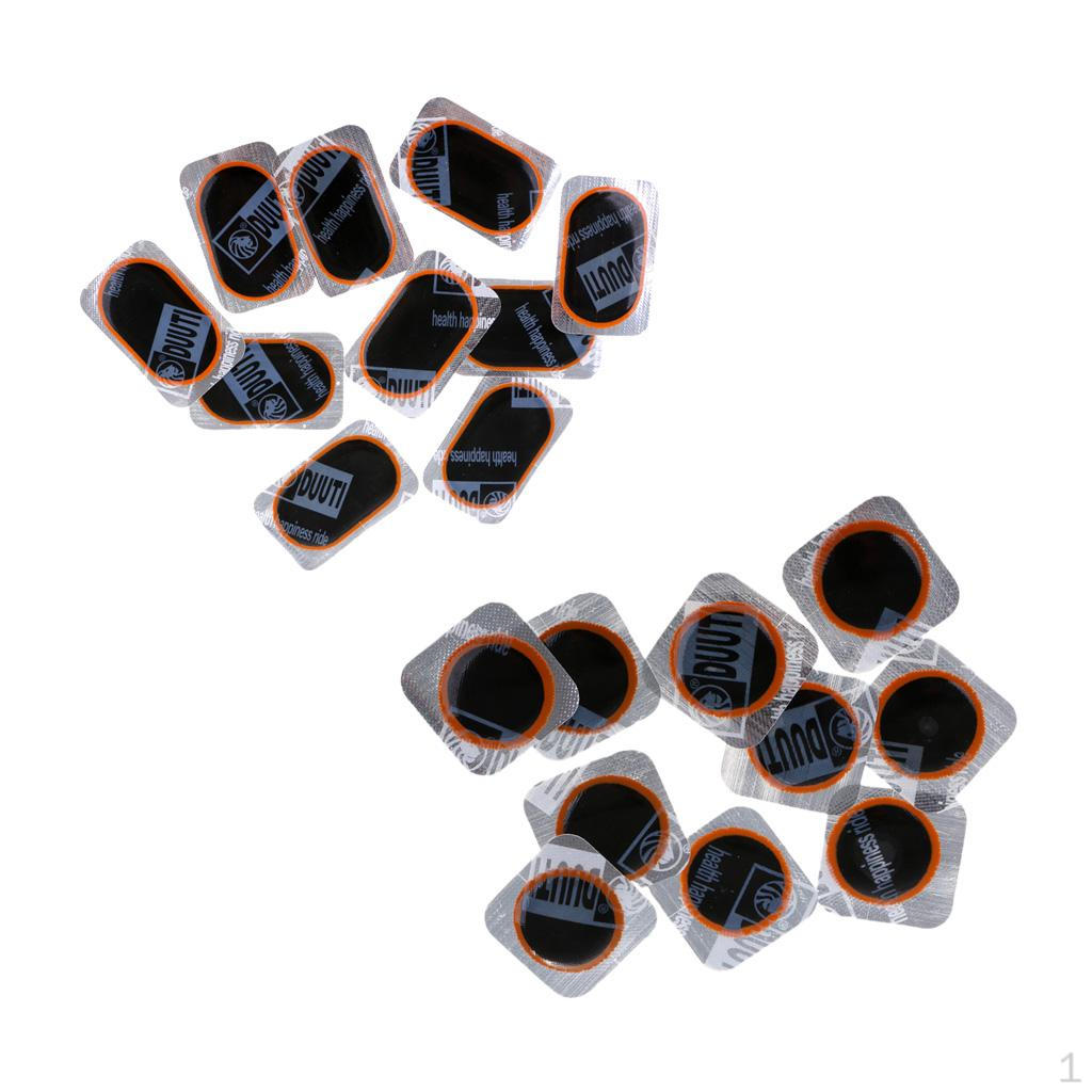 20PCS Bike Bicycle Tyre Tire Tube Rubber Patches Puncture Repair Patch Kit