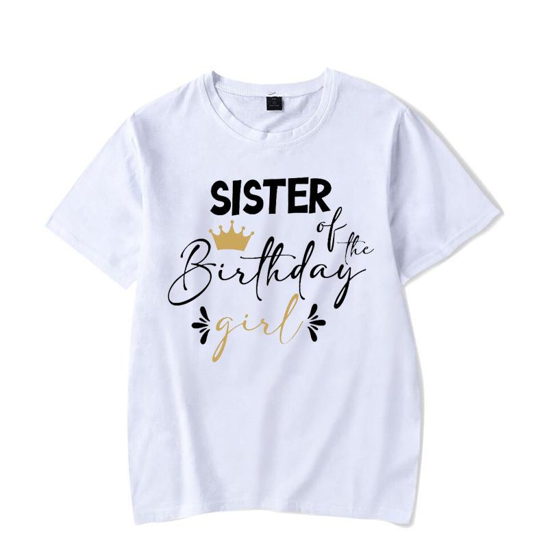 Personalized Family Birthday Group Outfits Party T-shirts Birthday Girl Matching Children Clothing T-shirts Set Family Tee Tops