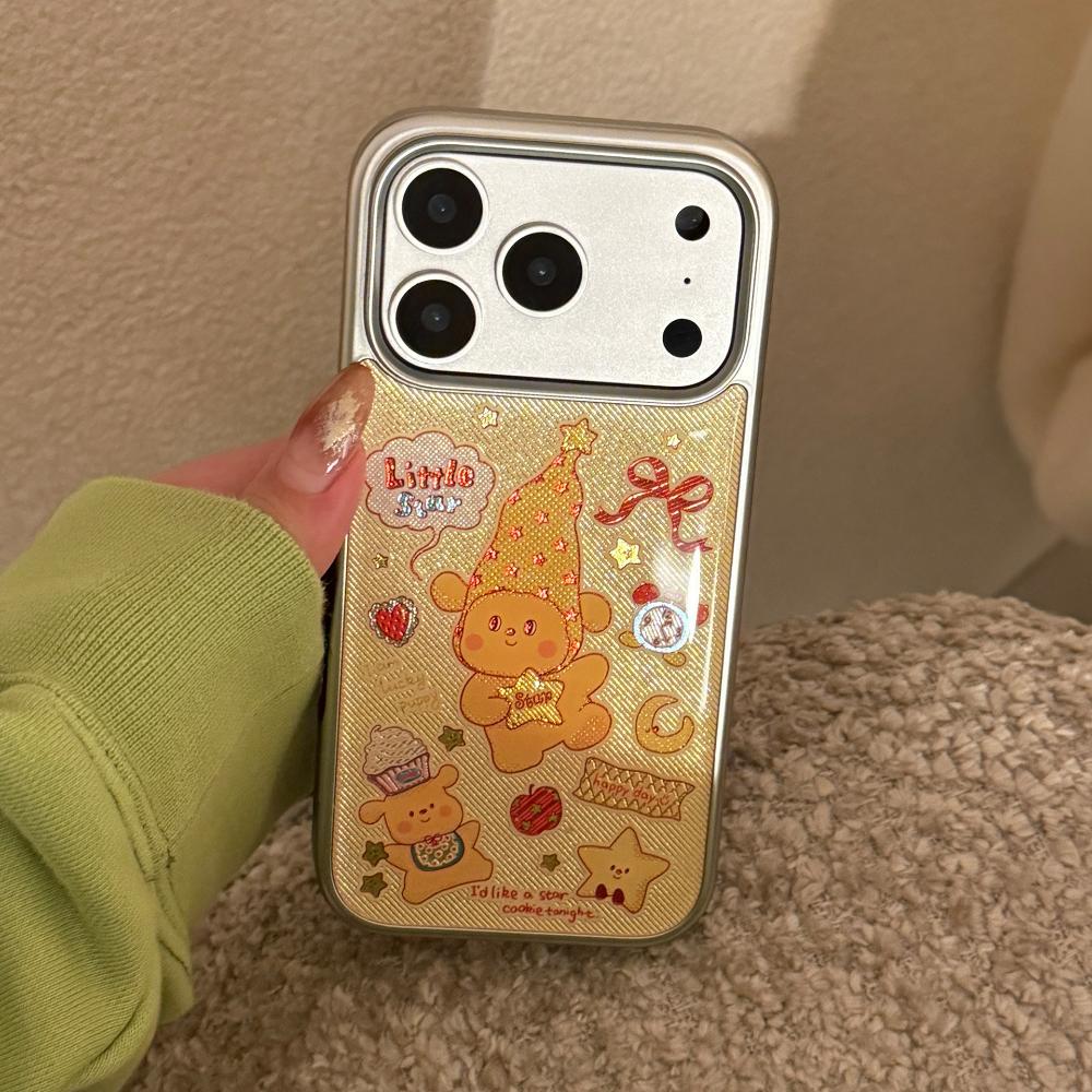 Suitable for Apple IPhone 17 Pro Max, 16-inch Gold-plated Yellow Star and Puppy IPhone 15 Electroplated Cartoon High-quality Protective Case