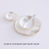 Nordic Gold-Rimmed Lotus Ceramic Dipping Dish Set