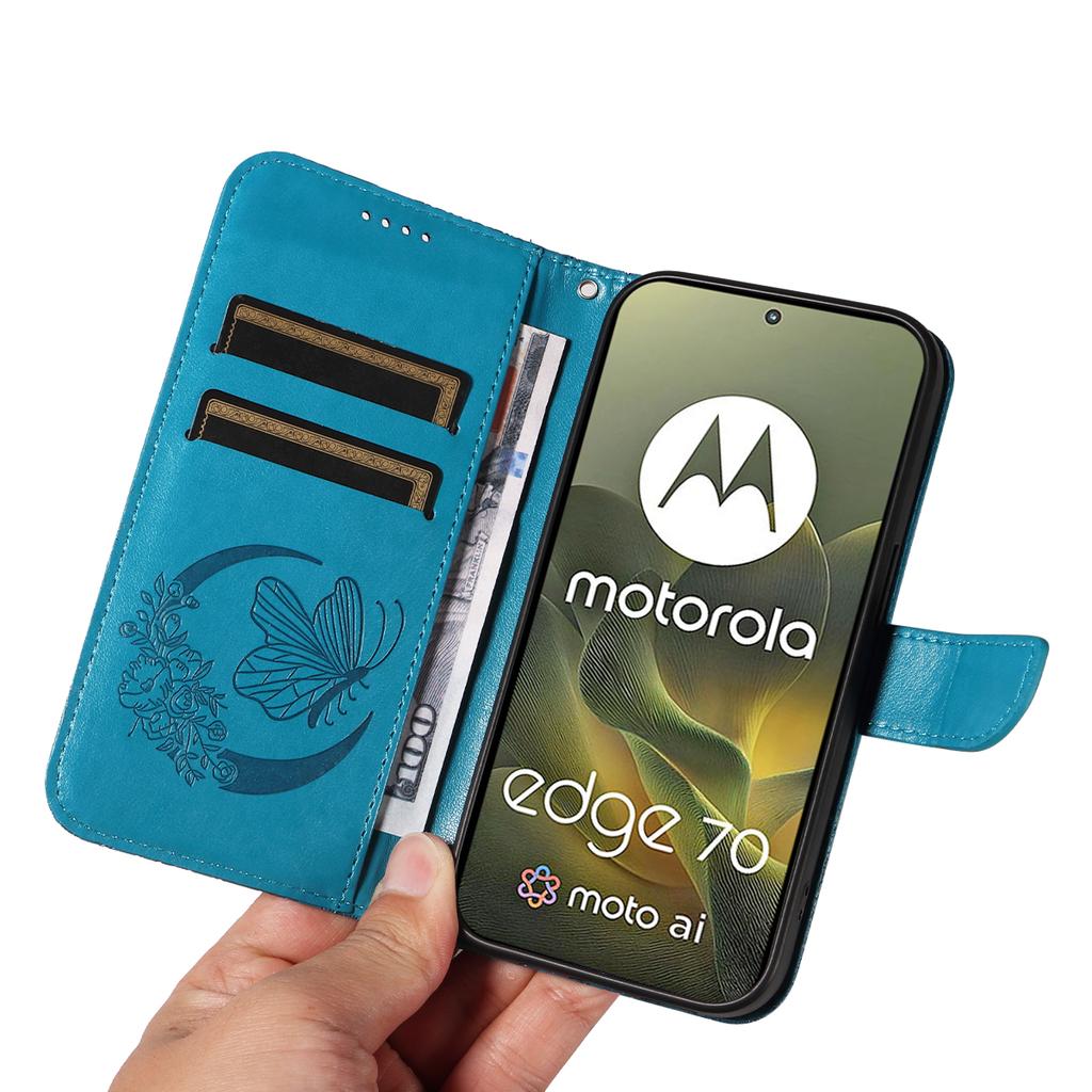 For Motorola Edge 70 5G Case Butterfly Pattern PU Leather Folio Flip Phone Cover