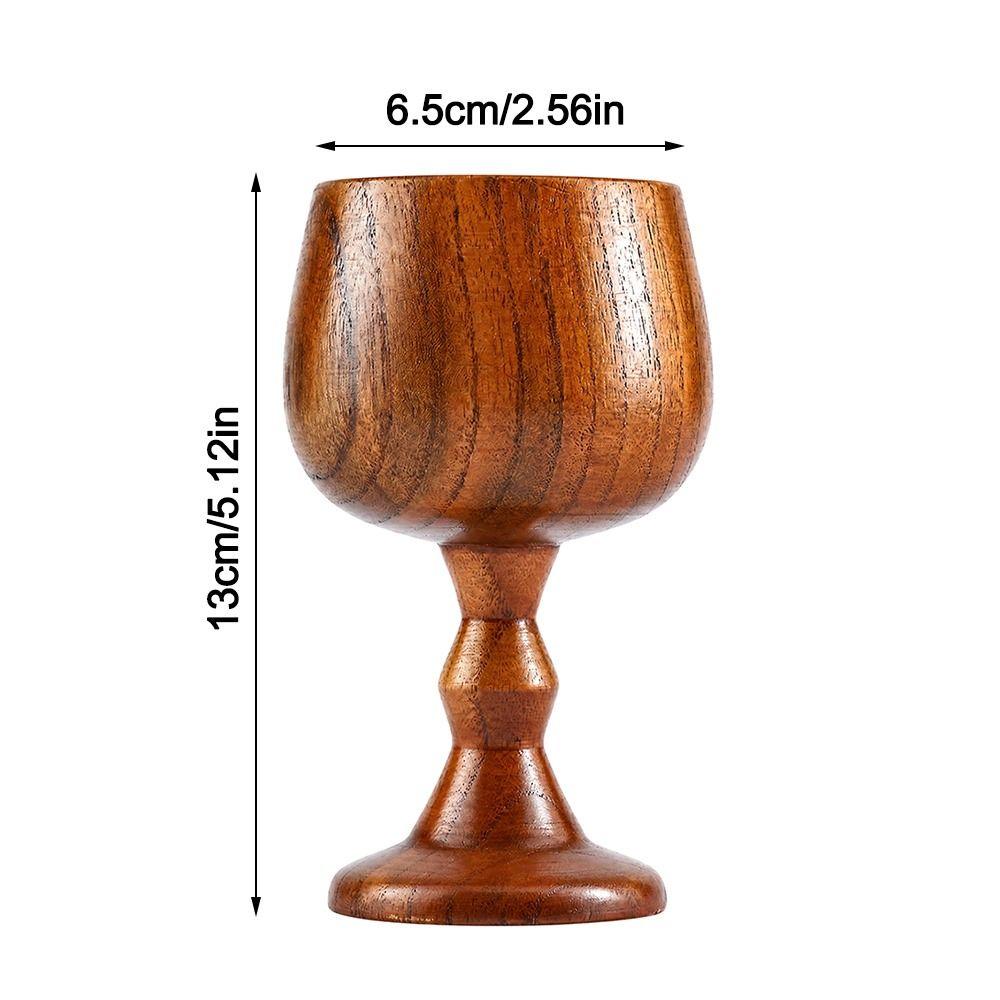 Solid Wood Wooden Wine Goblet Hand-made Jujube Wood Wooden Drinking Cup Wooden Mug  Drinking Wine