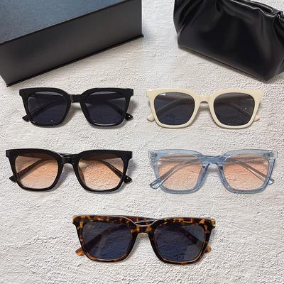 Tawny Sunglasses Female Trend, Super Fire Gradual Change Pink Sunglasses Sunscreen Retro Black Frame Glasses