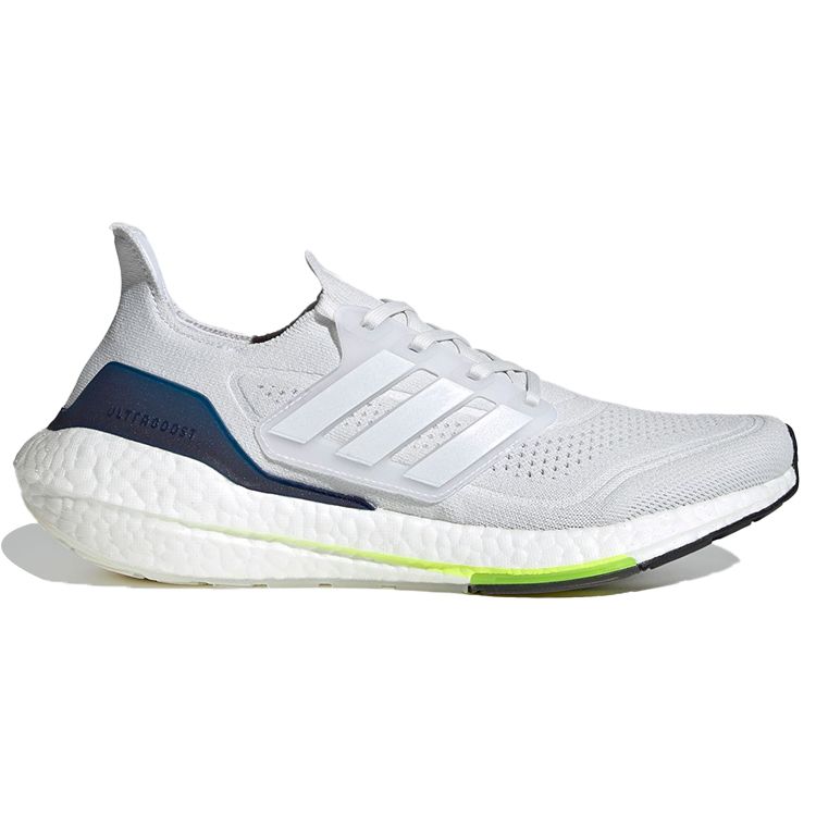 Adidas UltraBoost 21 Kryształowa Biel Unisex Trampki Białe jak chmura Słoneczny żółty FY0371