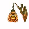 European Stained Glass Mermaid Wall Lamp Bedroom Bedside Lamp Retro Creative Dining Room Balcony Aisle Staircase Light