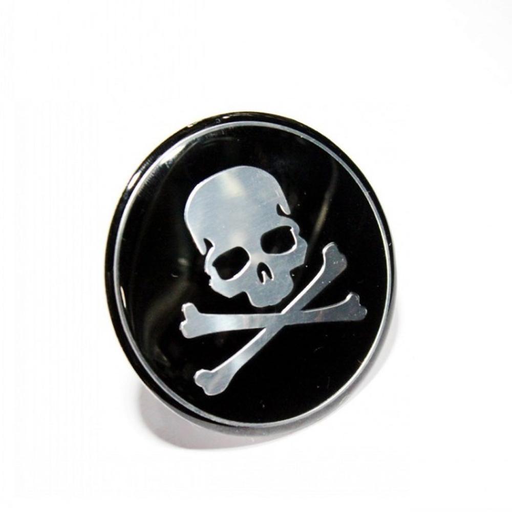 4Pcs/Set 56mm Car Auto Vehicle Cross Bone Skull Wheels Center Hub Caps Cover Decoration Durable Exterior Accessories Universal