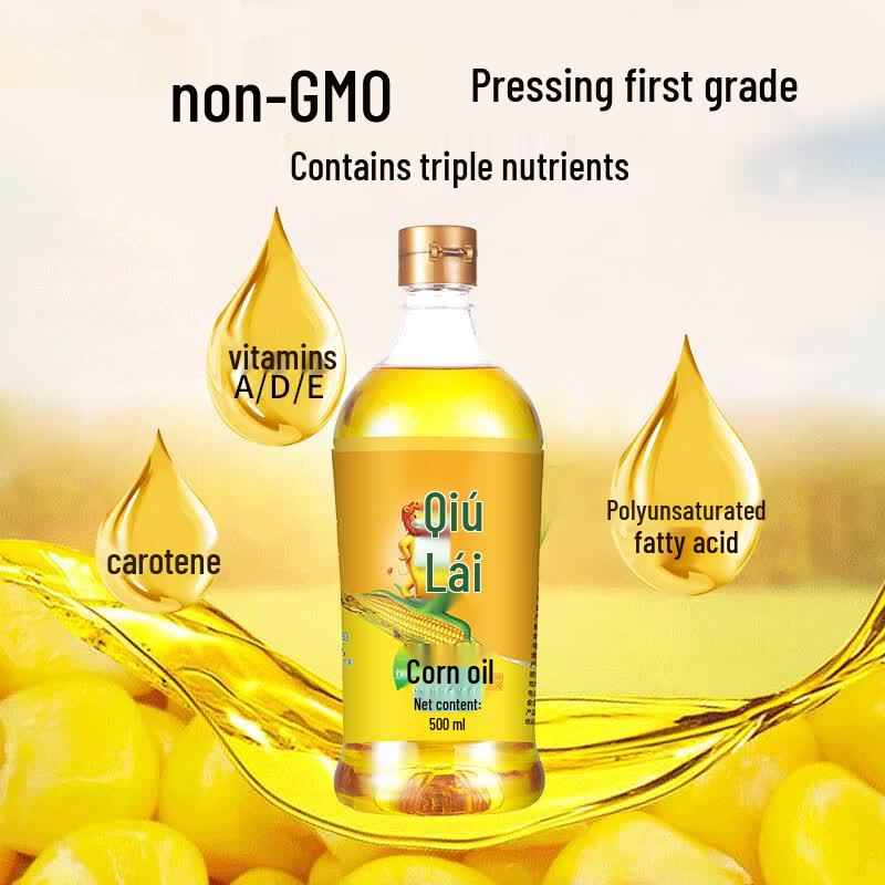 Lion & Globe Non-GMO Pressed First Grade Corn Oil 500ml
