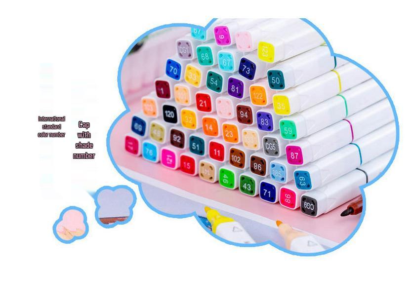 24/48-Color Double-Tip Water-Based Markers for Elementary Students' Drawing, Children's Art Supplies